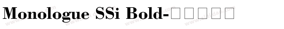 Monologue SSi Bold字体转换